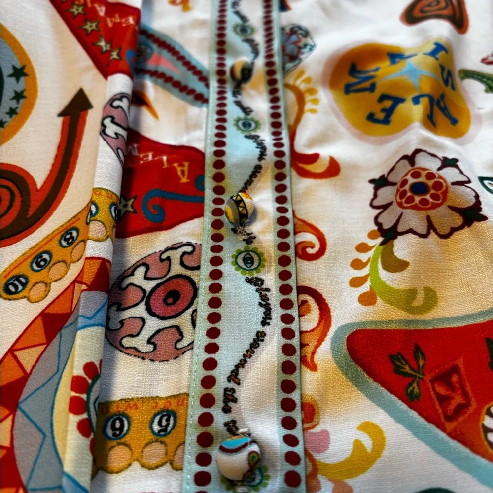 Boho‎ Retro Paisley Print Zip Up Tie Waist Dress XL - Picture 8 of 10